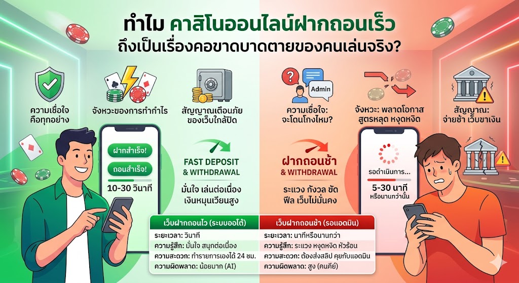 คาสิโนออนไลน์ฝากถอนเร็ว
