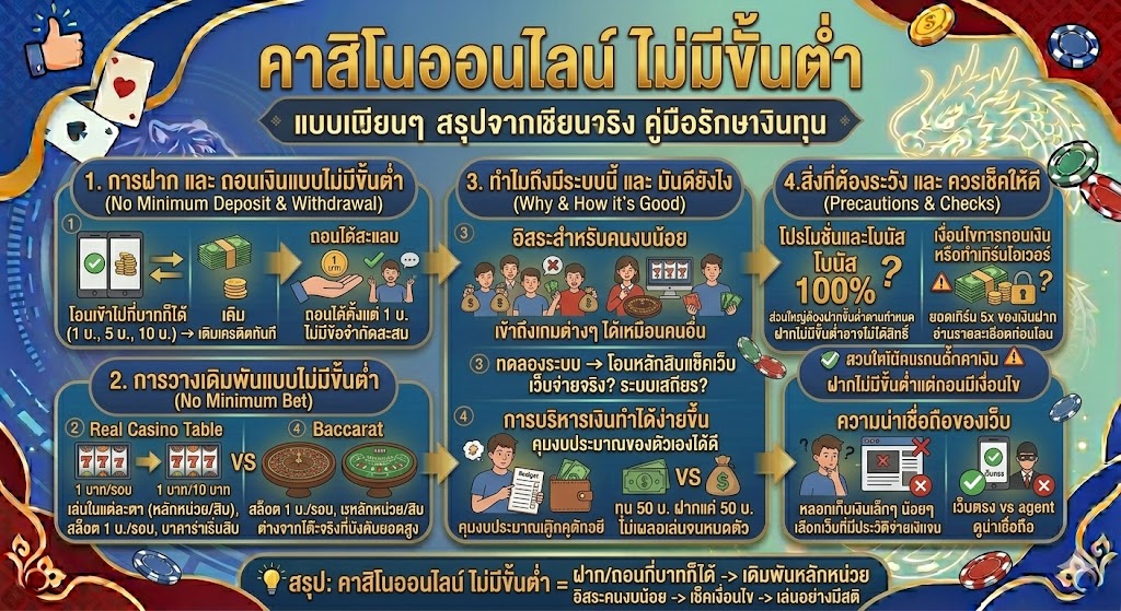 คาสิโนออนไลน์ ไม่มีขั้นต่ำ