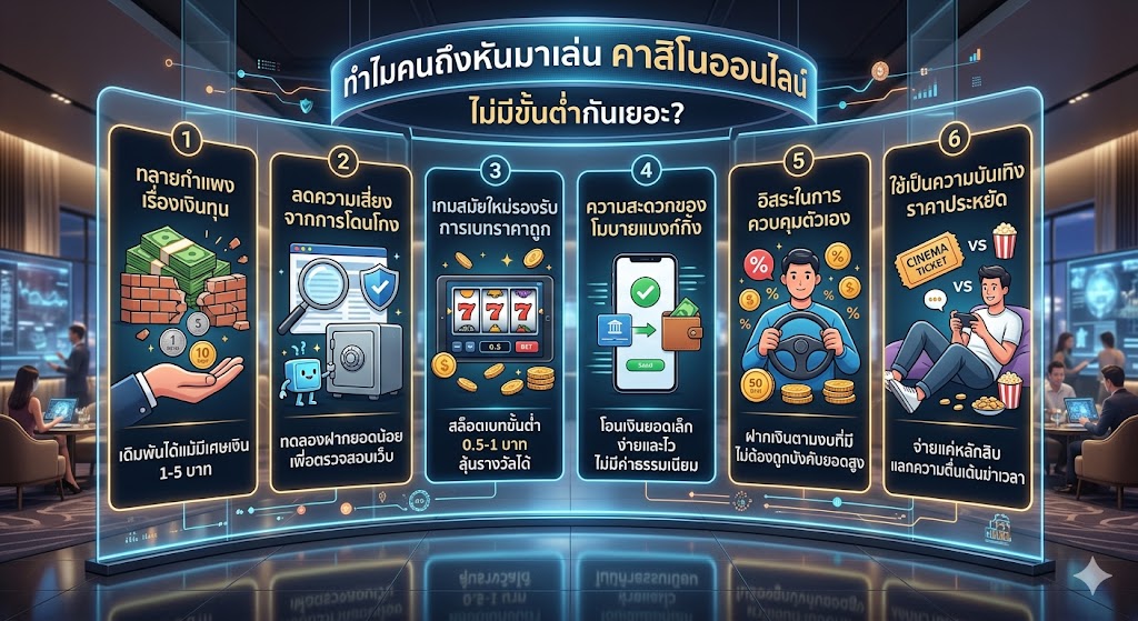 คาสิโนออนไลน์ ไม่มีขั้นต่ำ