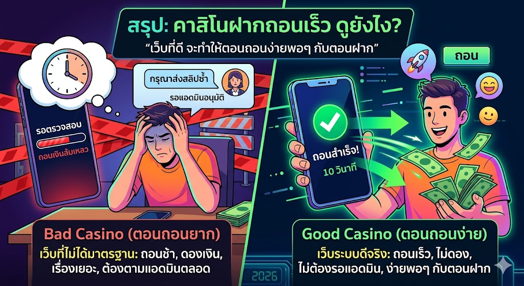 คาสิโนฝากถอนเร็วดูยังไง