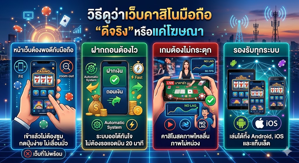 คาสิโนออนไลน์บนมือถือ