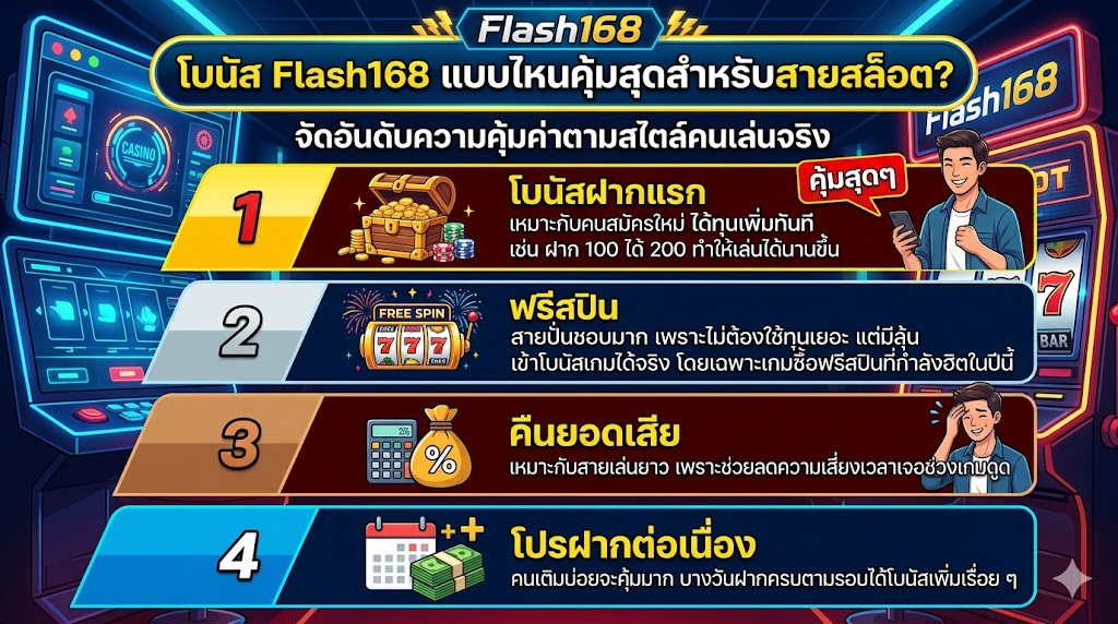 โบนัส Flash168 