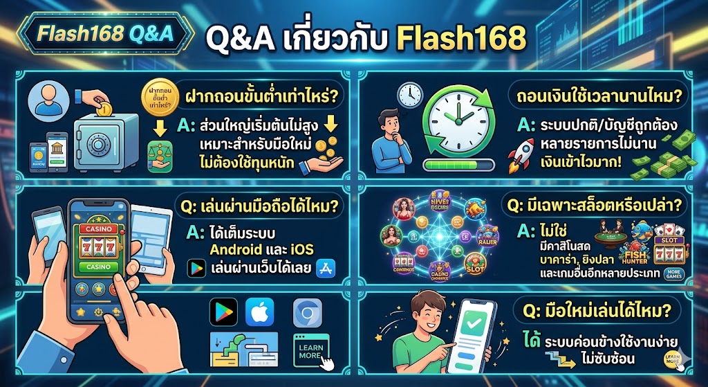 Flash168 ฝากถอน