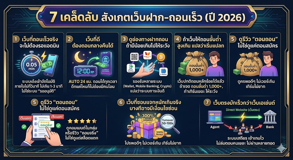 คาสิโนฝากถอนเร็วดูยังไง